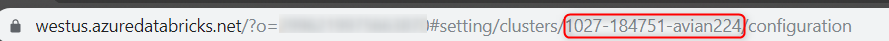 cluster id in URL