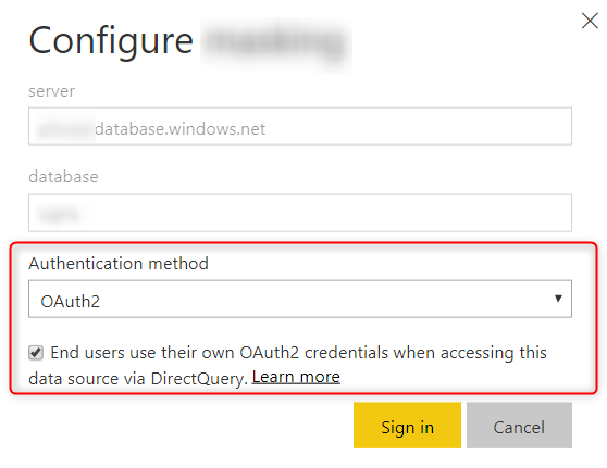authenticate with SQL using OAuth